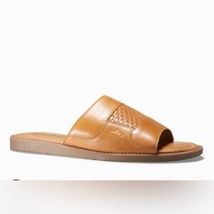 Tommy Bahama Leather Slides Sandals Size 11 Gennadi Palms